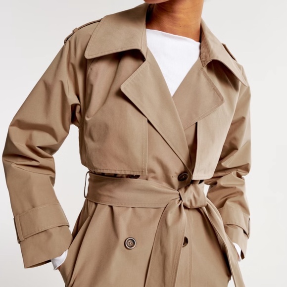 Abercrombie Elevated Waterproof Trench Coat in Brown - Picture 1 of 4